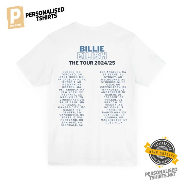 Billie Eilish World Tour 2024 2 side Shirt