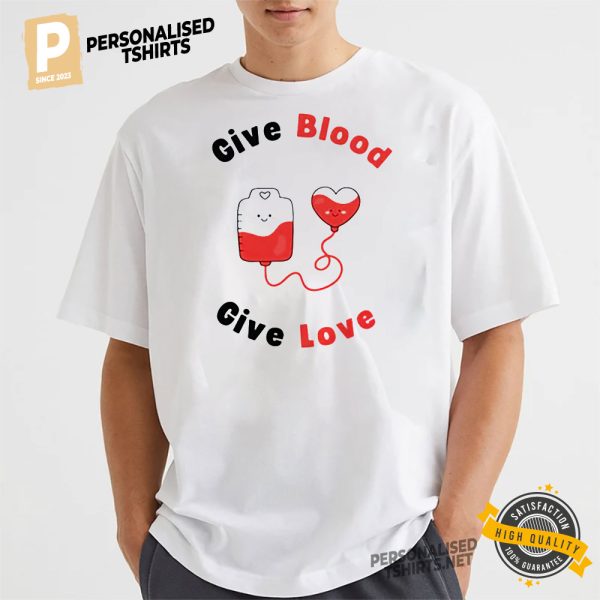 Blood Donor Day National Thank You Give Blood Tee