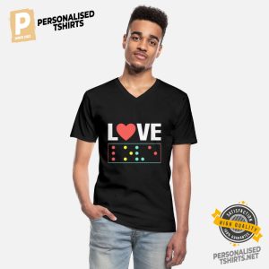 Braille Love Braille Literacy Month T shirt 1