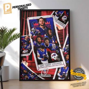 Buffalo Bills 2024 Champions NFl Poster