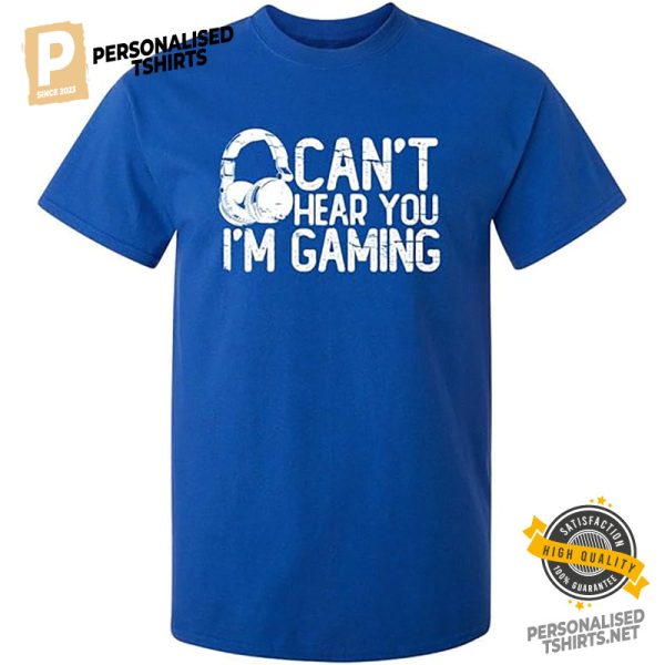 Can't Hear You I'm Gaming Gamer Funny Comfort Colors Tee 2