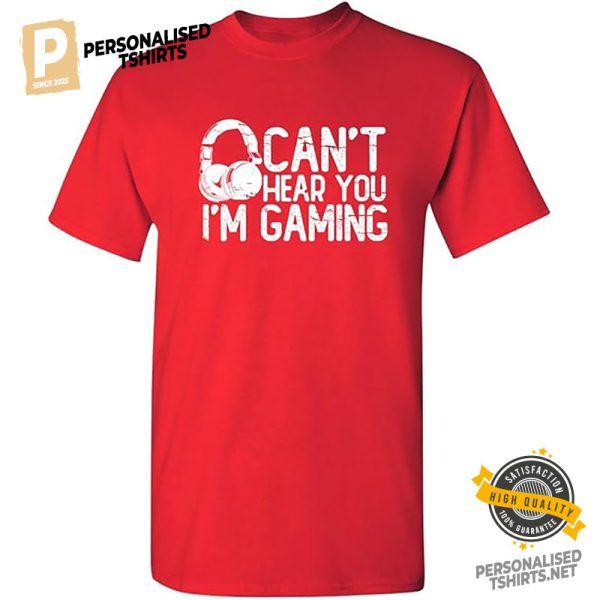 Can't Hear You I'm Gaming Gamer Funny Comfort Colors Tee 3