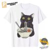 Cat Eating Ramen Vintage Funny Cat Shirt 1