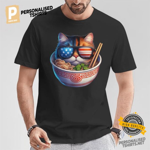 Cat Ramen Anime T shirt 2