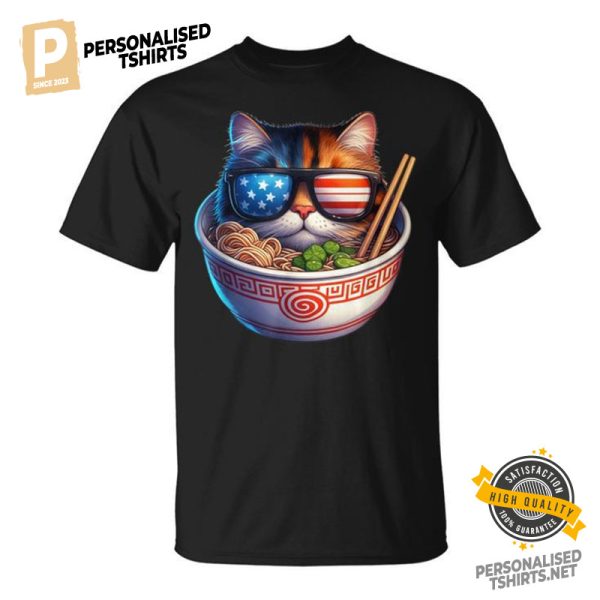 Cat Ramen Anime T shirt 3