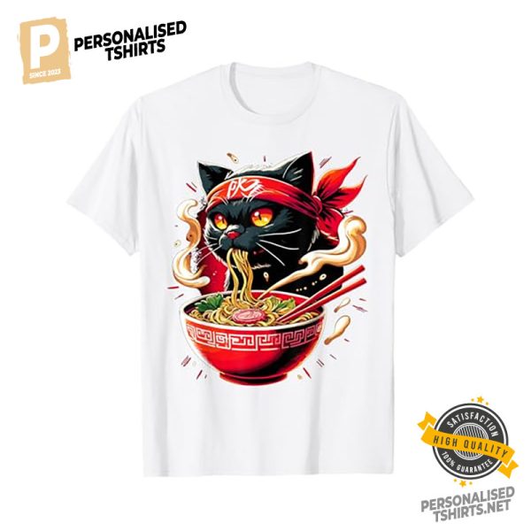 Cat Ramen Noodle Japanese Anime Shirt 3