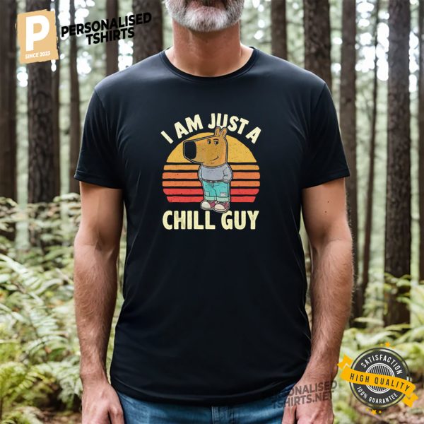 Chill Guy Meme Viral Retro Tshirt