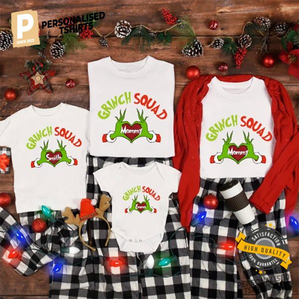 Custom Grinch Squad Family Matching Tee 1