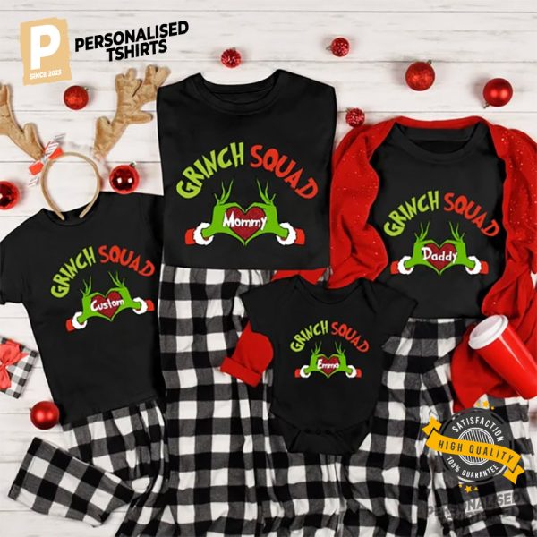 Custom Grinch Squad Family Matching Tee 2