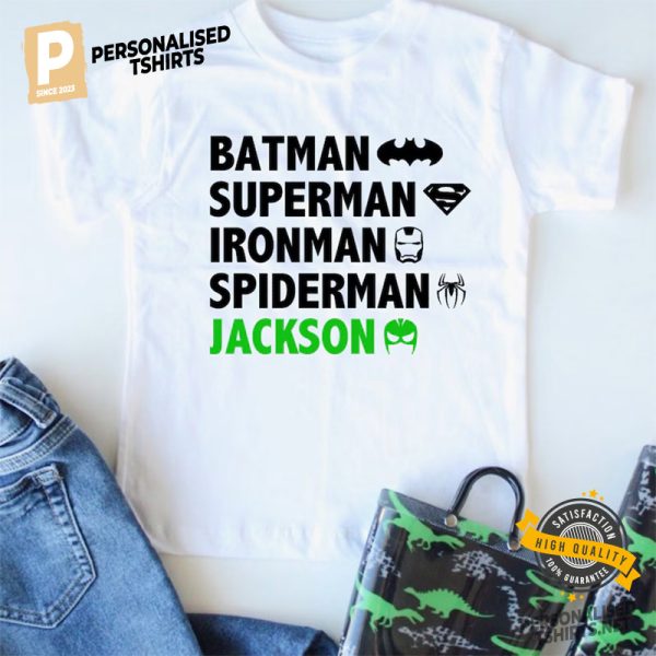 Custom Superhero Shirt For Boys