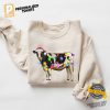 Cute Cow Christmas Light Comfort Colors Tee 2