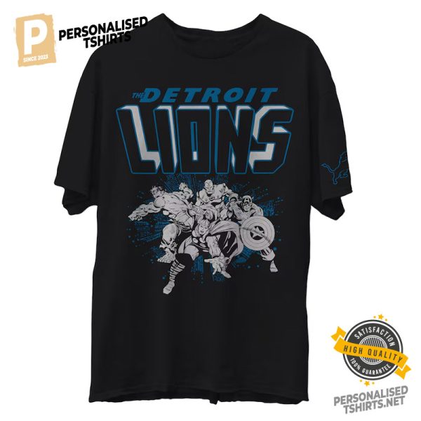 Detroit Lions Food Marvel T shirt 1