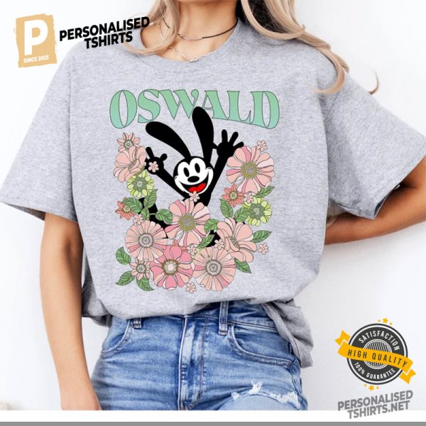 Disney Floral Oswald Rabbit Shirt 1