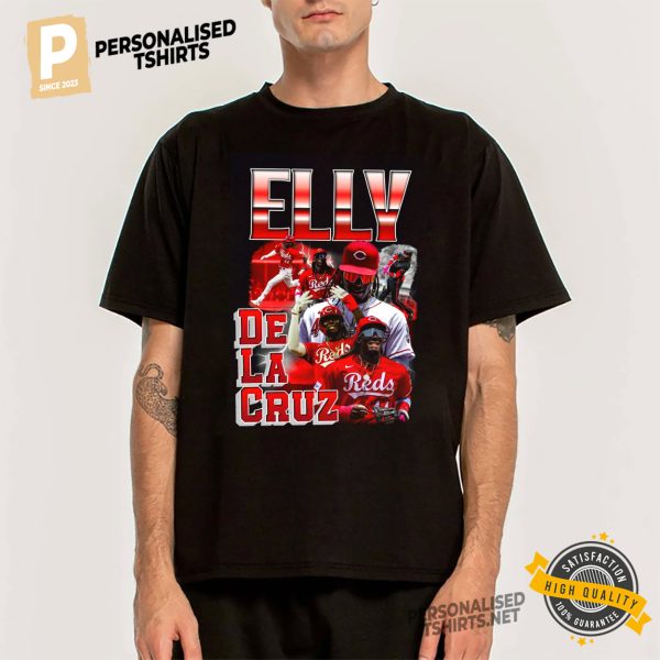 Elly De La Cruz Cincinnati Reds Baseball Vintage Graphic Tee 2