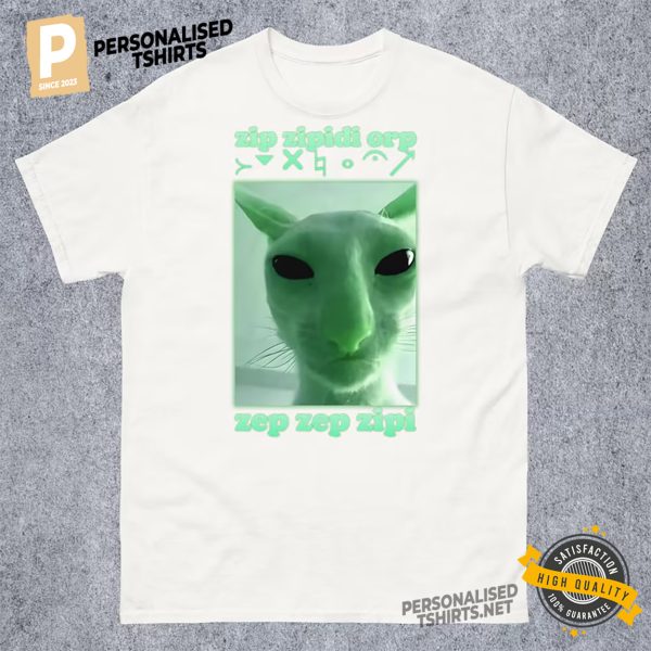 Funny Alien Cat Invasion Dank Meme Shirt 1