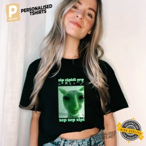 Funny Alien Cat Invasion Dank Meme Shirt