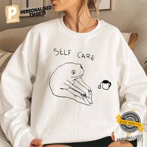 Funny Frog Self Care Positive Vibe Comfort Colors Tee 3