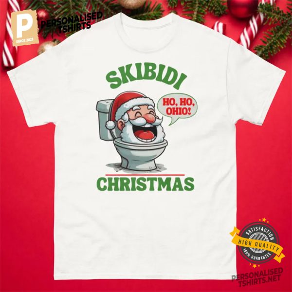 Funny Santa Skibidi Christmas Shirt 2