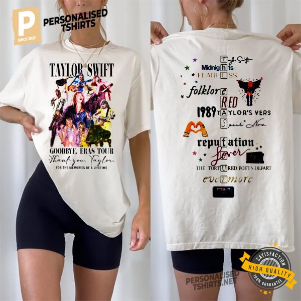 Goodbye, Eras Tour Taylor Swift Thank You 2 side Shirt