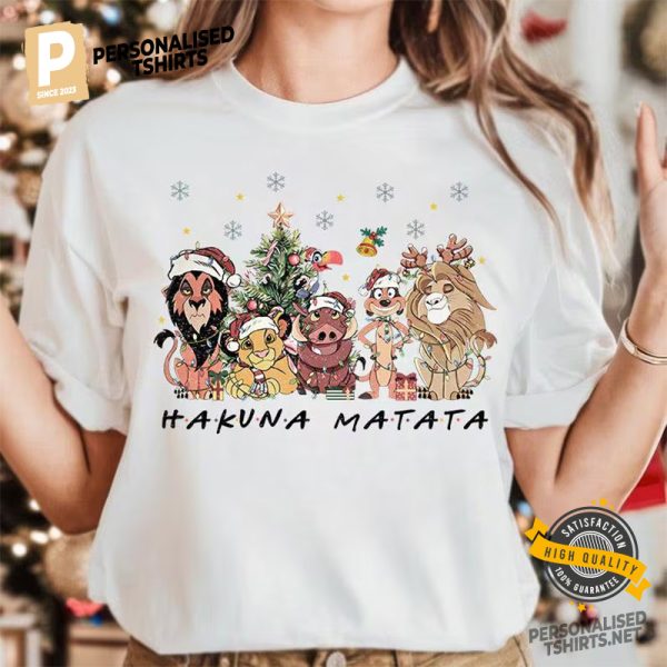 Hakuna Matata The Lion King Christmas Comfort Colors Tee 1