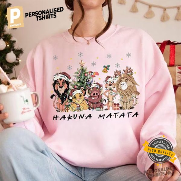 Hakuna Matata The Lion King Christmas Comfort Colors Tee 2