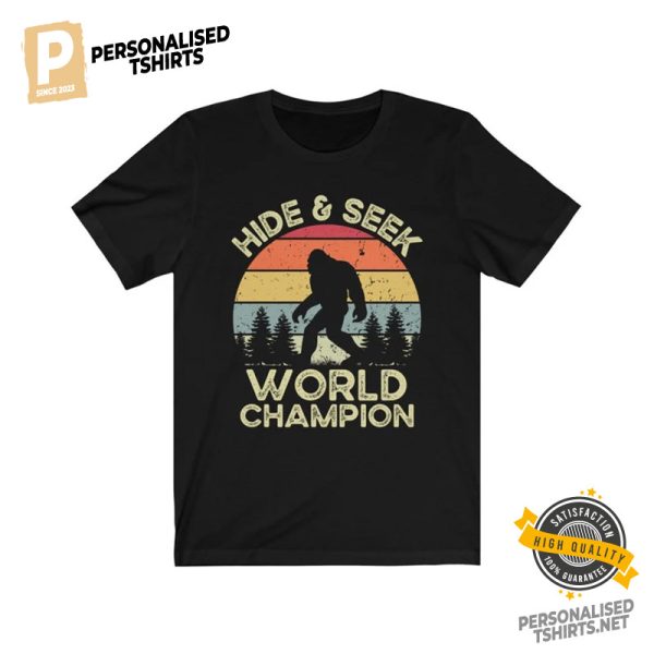 Hide And Seek World Champion Retro Bigfoot T shirt 3