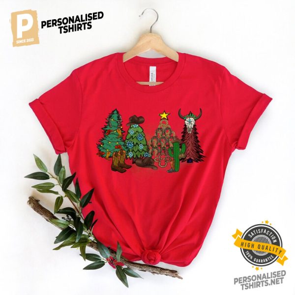 Howdy Christmas Tree Cowboy Xmas Shirt 2