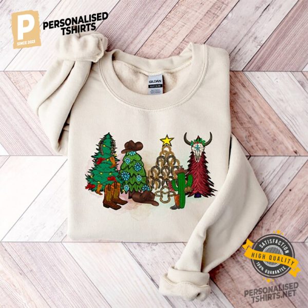 Howdy Christmas Tree Cowboy Xmas Shirt 3