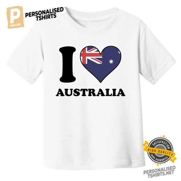 I Love Australia T Shirt 1