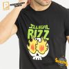 Illegal Rizz Fire Skull Graphic Shirt