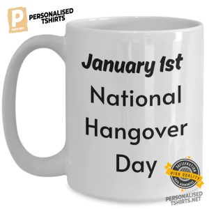 January 1st holiday national hangover day coffee mug