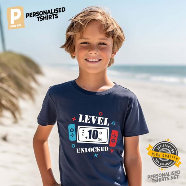 Level 10 Unlocked Gamer T Shirt 2