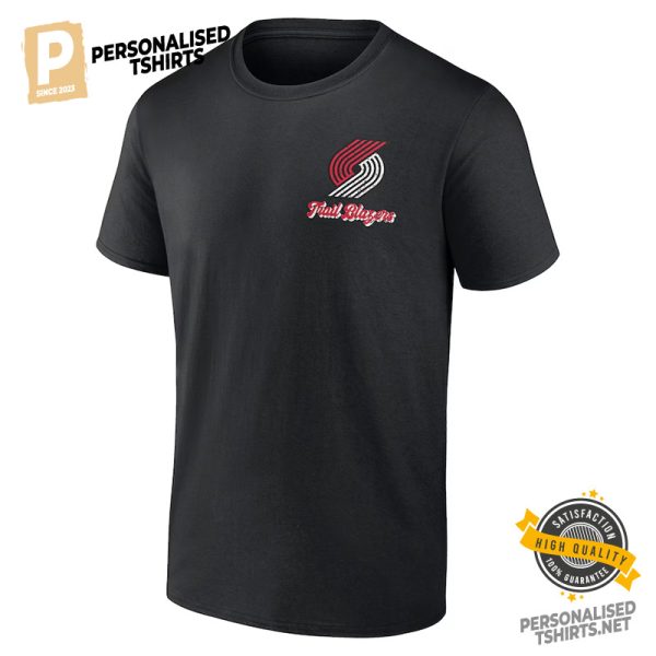 Logo Athletic Black Portland Trail Blazers Never Over T Shirt 1