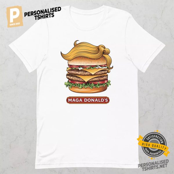 MAGA Donald's Burger T Shirt.3