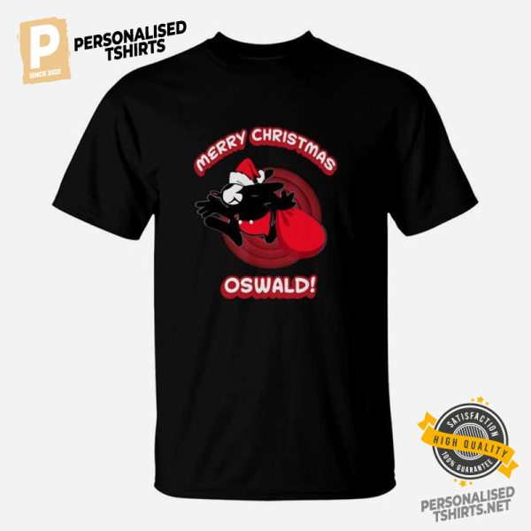 Merry Christmas Oswald Santa Rabbit Shirt 1