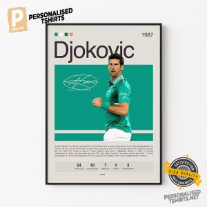 Novak Djokovic Modern Sports Poster 1