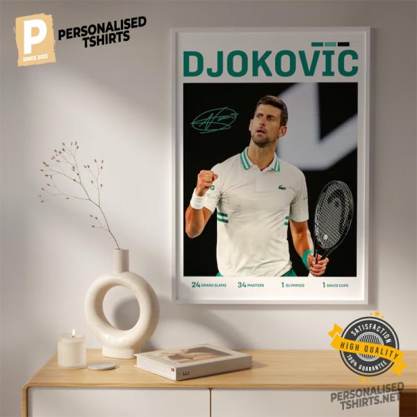 Novak Djokovic Tennis Poster