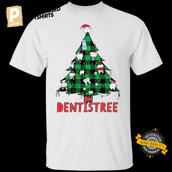 Oh Dentistree Christmas Tree Comfort Colors Tee 2