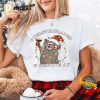 Overstimulated and Festive AF Funny Raccoon Christmas Comfort Colors Shirt 1