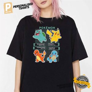 Pokemon Grass Type Pikachu Bulbasaur Shirt