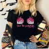 Pumpkins Skeleton Breast Cancer Awareness Shirt 2