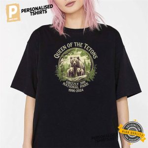 Queen Of The Tetons Grizzly T Shirts 1