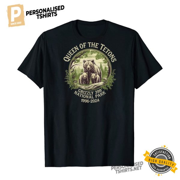 Queen Of The Tetons Grizzly T Shirts