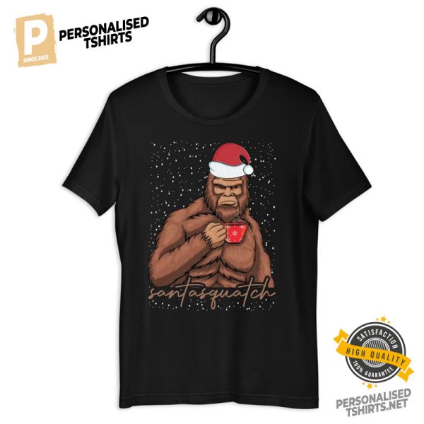 Santasquatch Funny Christmas Bigfoot T shirt 1