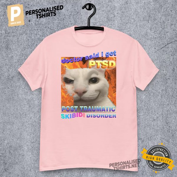 Skibidi Disorder Funny Cat Meme Comfort Colors Shirt 1