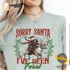 Sorry Santa I've Been Feral Funny Christmas Comfort Color Tee 1