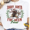 Sorry Santa I've Been Feral Funny Christmas Comfort Color Tee 4