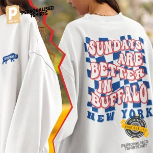 Sundays are Better in Buffalo Football 2 side Shirt 2