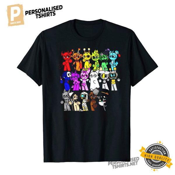 Tops All Characters Sprunki T shirt 2