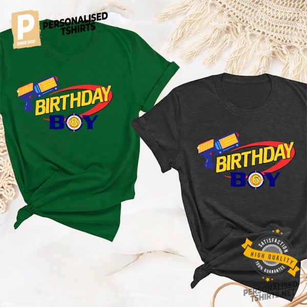 Toy Gun Birthday Boy Party Comfort Colors Tee 2